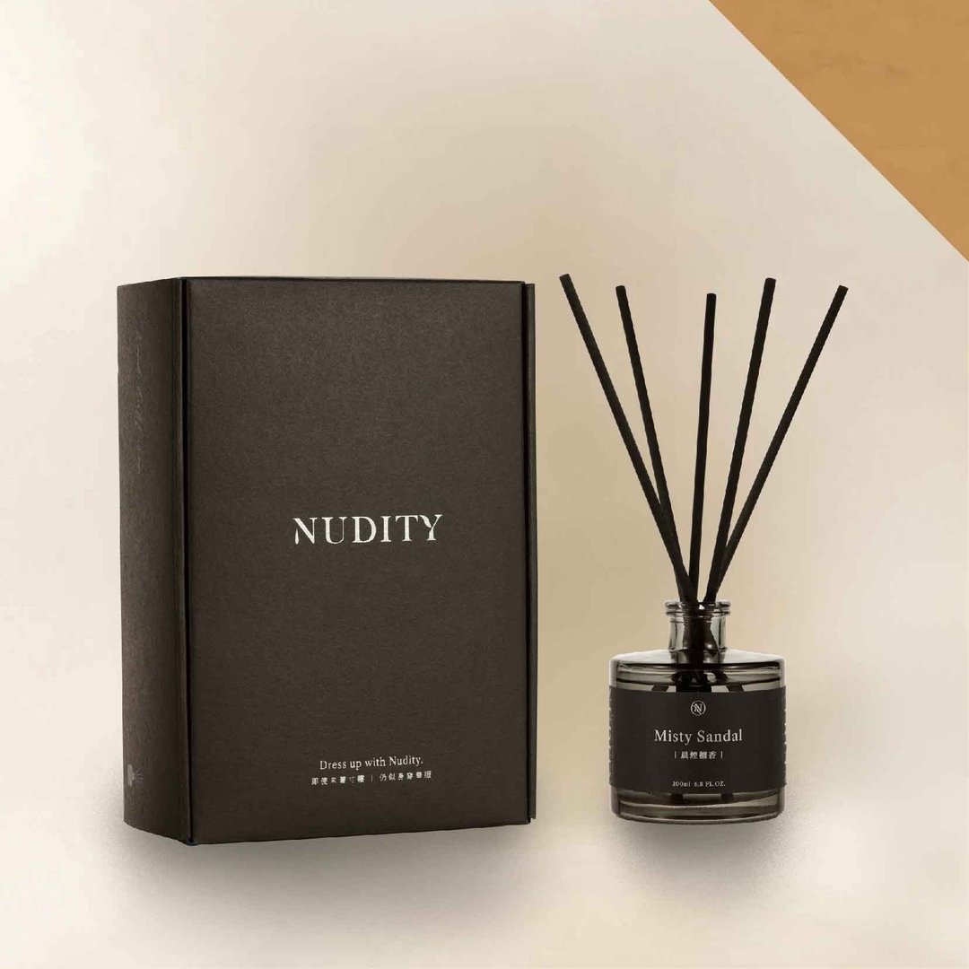 NUDITY | 扩香组 - 晨烟檀香 Misty Sandal - 香薰/精油/线香 - 玻璃 黑色