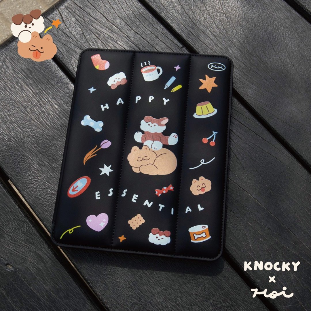 iPad 插画家联名 羽绒保护壳【Happy Essential 快乐必需品】 - 平板/电脑保护壳 - 其他材质 黑色