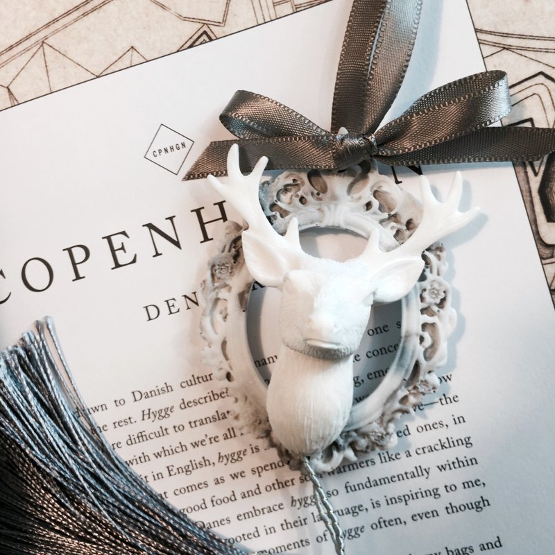 北欧麋鹿无火香氛扩香片挂件 - 香薰/精油/线香 - 其他材质 灰色