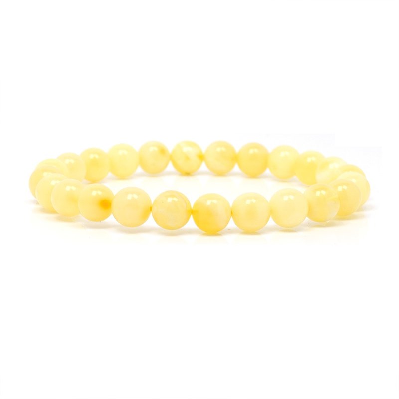 【正佳珠宝】蜜蜡琥珀 顶级红皮白金满蜜 7mm 顶级蜜蜡手珠 - 手链/手环 - 半宝石 多色