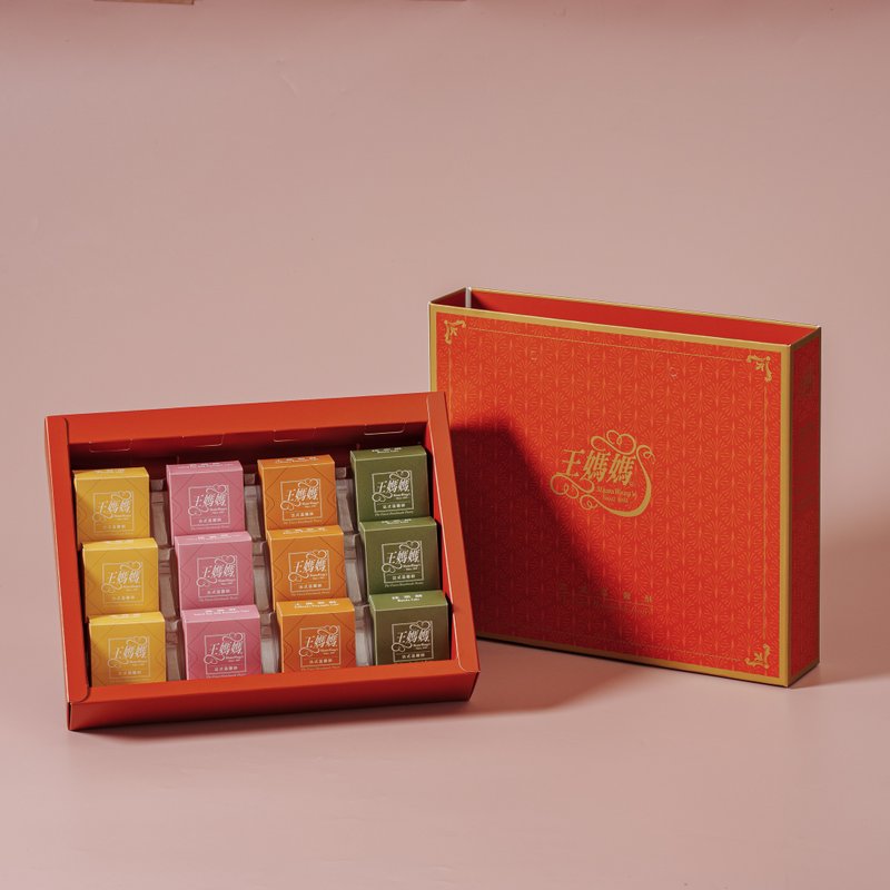 王妈妈四色礼盒凤梨凤凰土凤梨抺茶12入 - 蛋糕/甜点 - 其他材质 