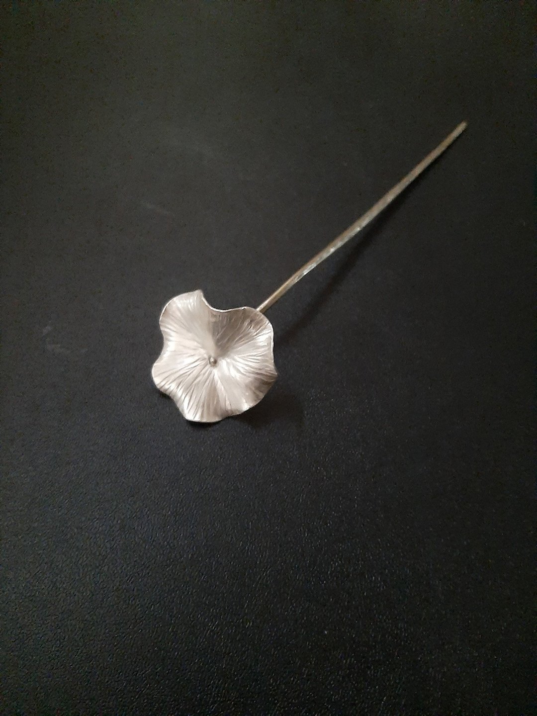荷叶簪/荷叶茶拨 - 发饰 - 银 银色