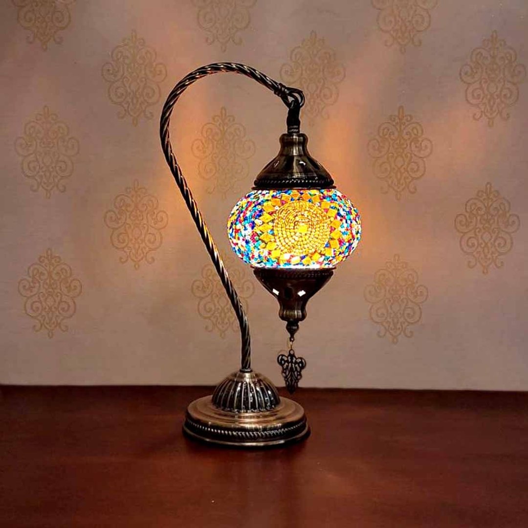 【DREAM LIGHTS】土耳其风 马赛克拼贴桌灯 厚玻璃 马赛克桌灯 - 灯具/灯饰 - 琉璃 多色