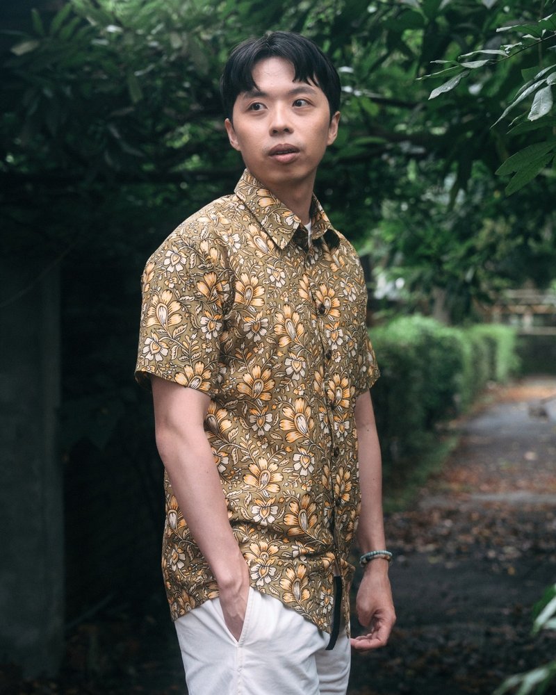 印度盖染工艺纯棉 男生衬衫 － 风铃木黄 - 男装衬衫 - 棉．麻 多色