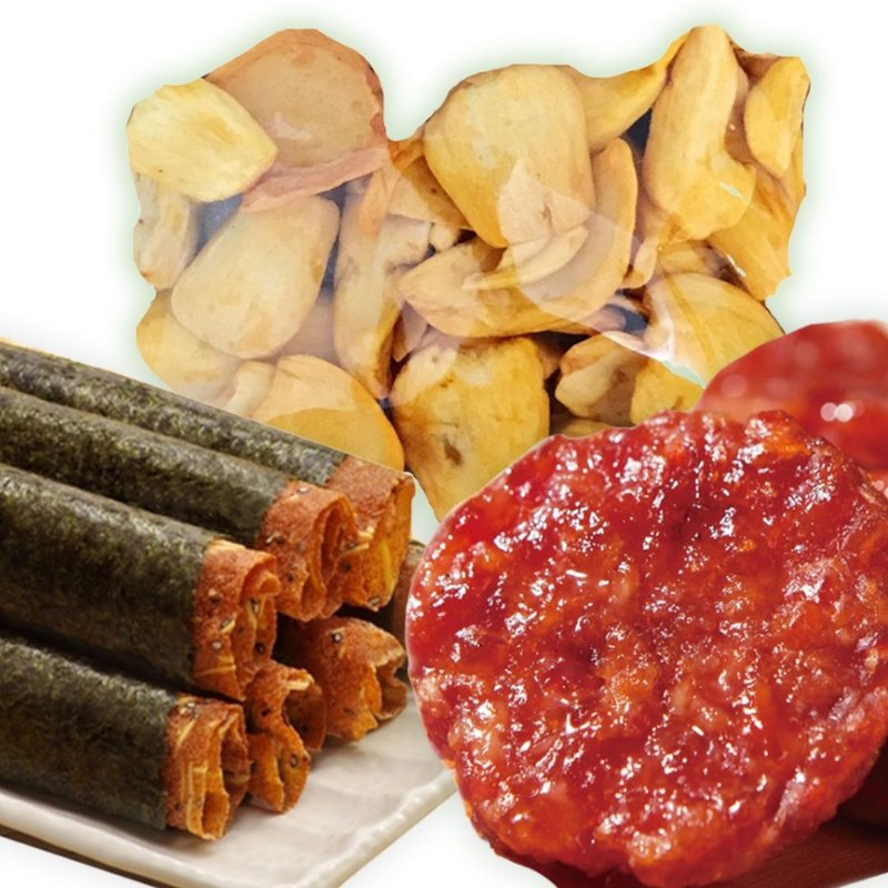 【特惠】波罗蜜 + 海苔黄金烧 + 金碧肉干 - 肉干/肉松 - 其他材质 