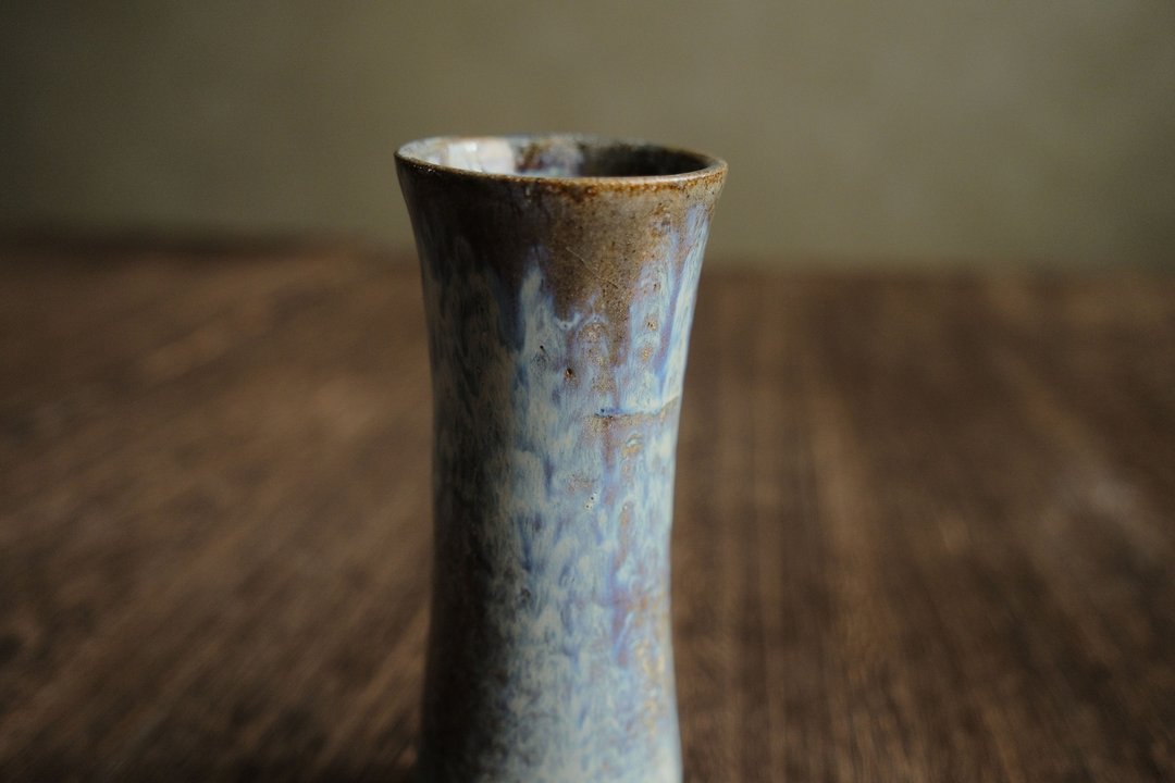 白层・琉璃海・偶尔夏季日落前的暮・直花瓶1 - 花瓶/陶器 - 陶 多色
