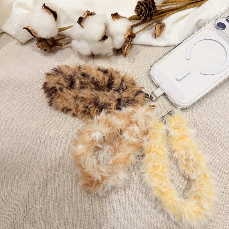 【毛毛系列】小尾巴系列×黄色系  短绳/提带/柔软舒适 - 挂绳/吊绳 - 其他材质 