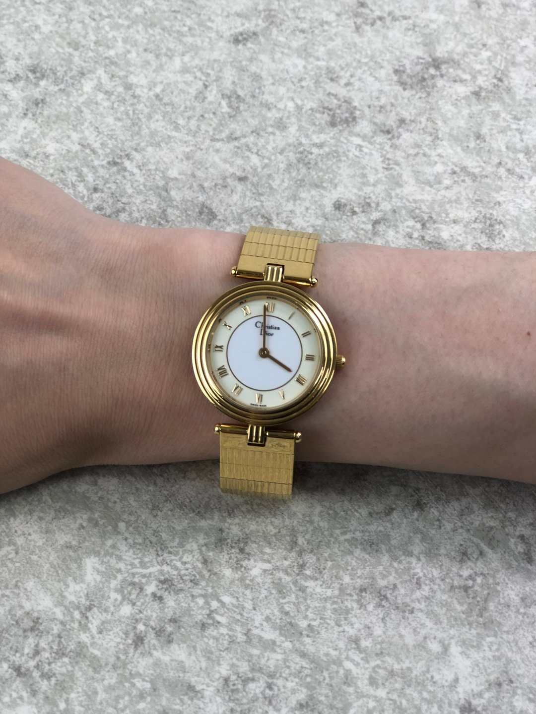 【VintageShop solo 日本直送中古包专卖店】Christian Dior 迪奥 腕表 金色 罗马数字 design with vintage 复古风 design with vintage 2iw5w5 - 女表 - 其他材质 金色