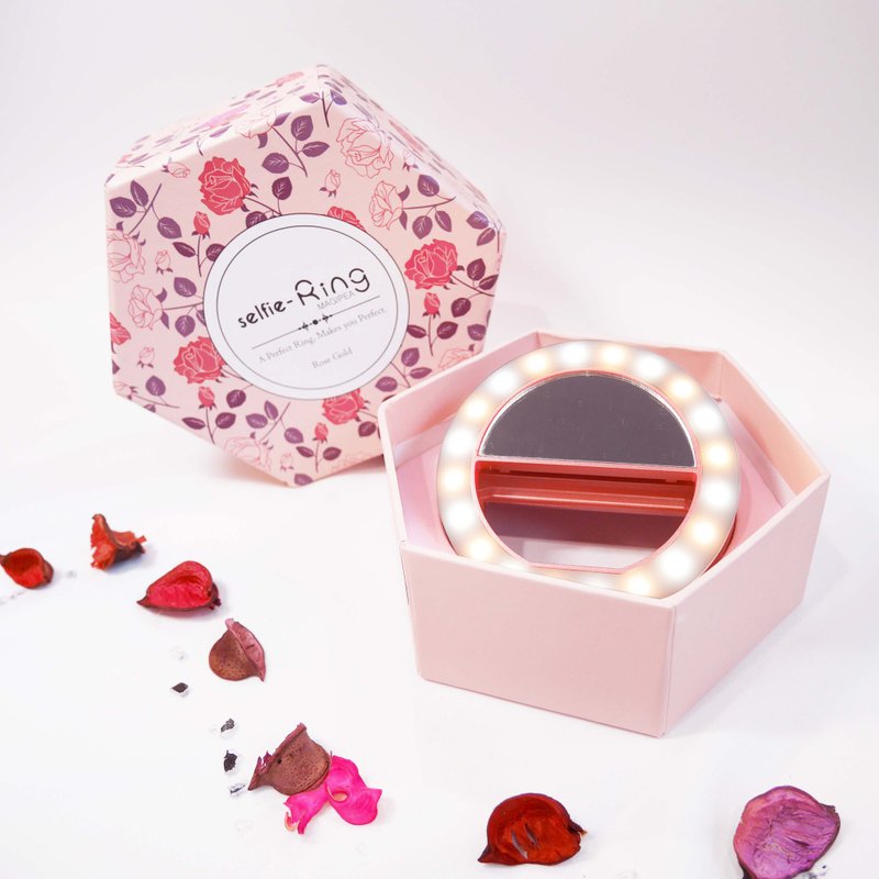 福利品clearance-美极品-美颜补光自拍神圈 手机补光灯+行动电源 - 数码小物 - 其他材质 粉红色