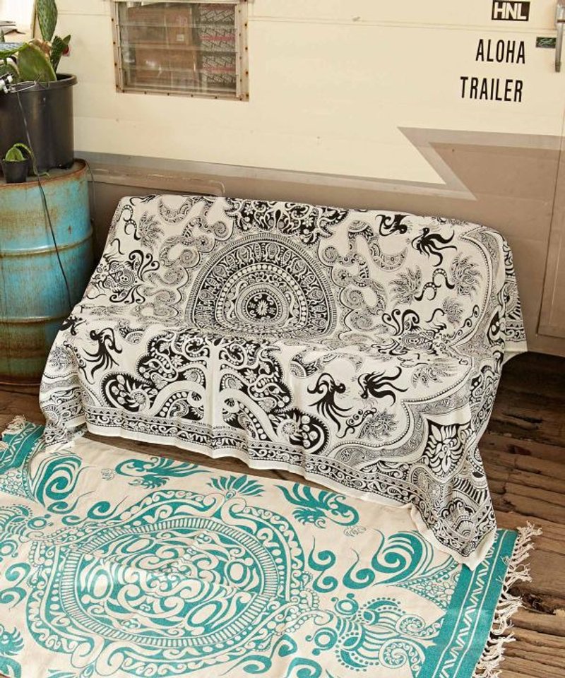 Tribal Mandala Cotton Bed Cover - 被子/毛毯 - 其他材质 
