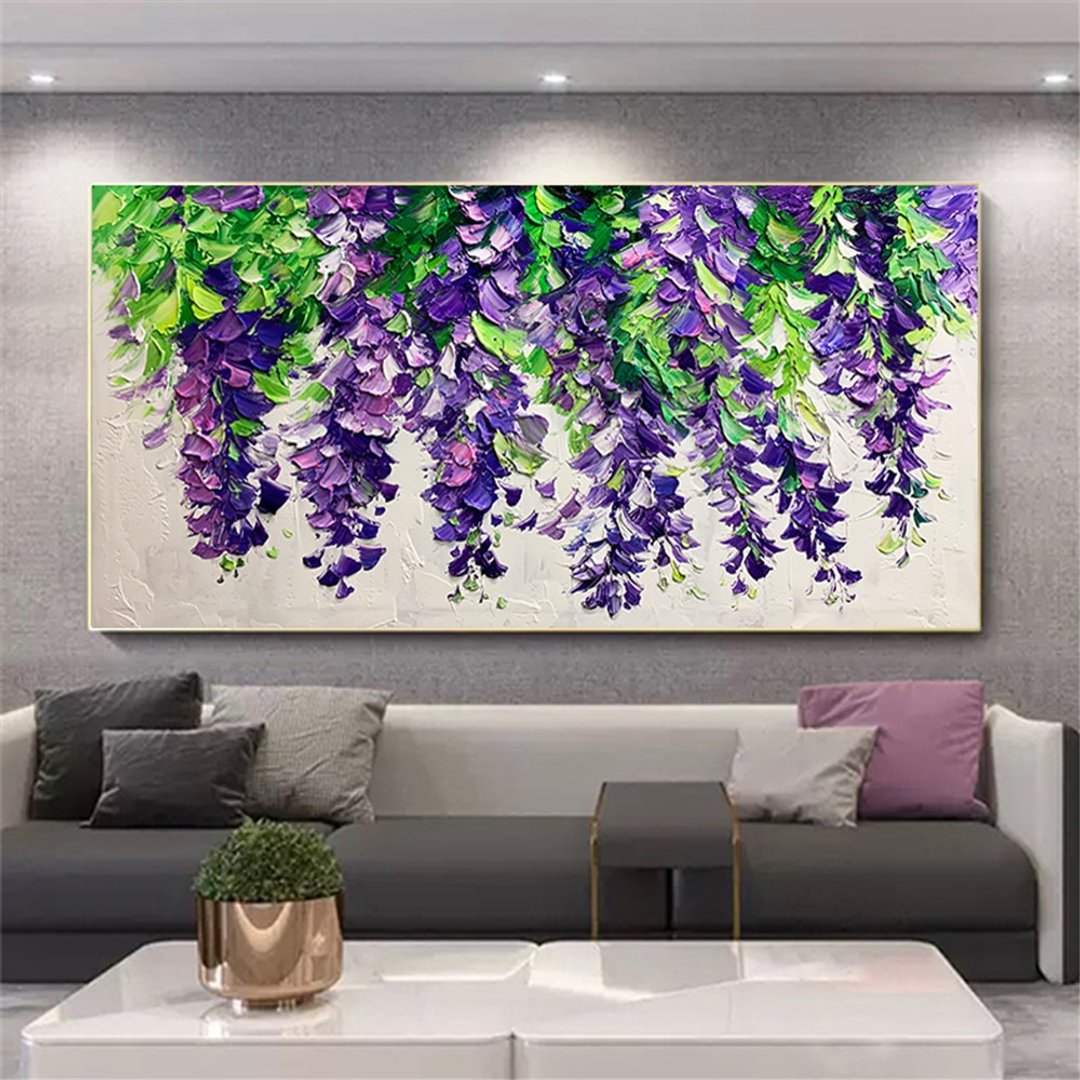 爱情花  油画/抽象/原创商品/装饰画/挂画/客厅餐厅手绘肌理画 - 海报/装饰画/版画 - 亚麻 