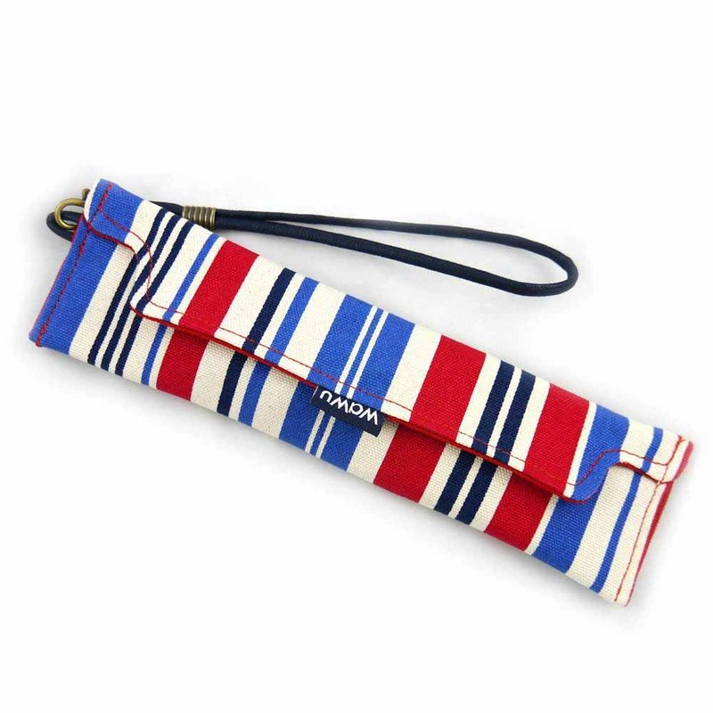 笔袋,筷套 (海洋蓝) (附绳) (附餐具) - 汤勺/锅铲 - 棉．麻 蓝色