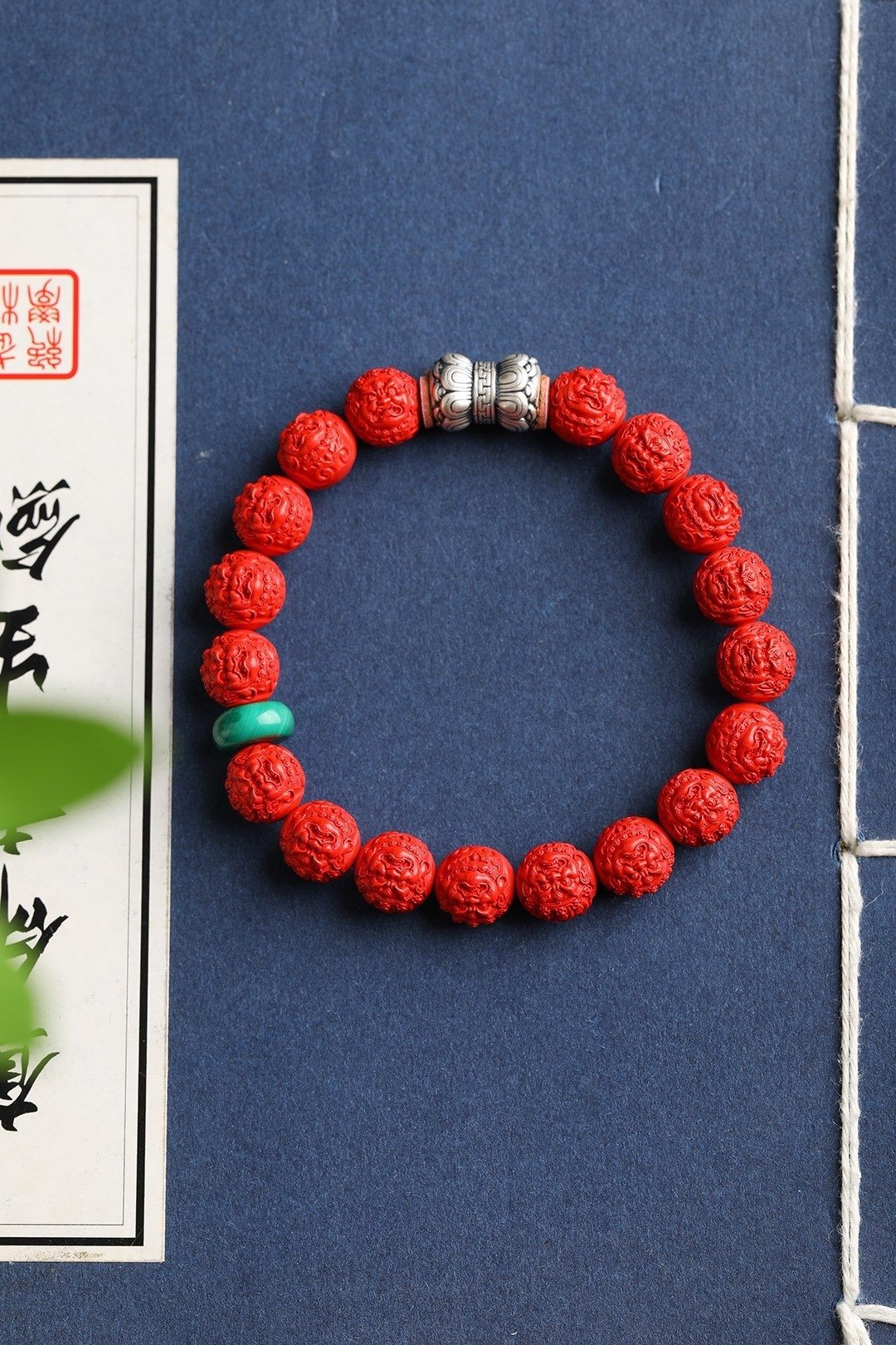 天然原矿朱砂精品红砂黄财神手链10mm含量95%以上 - 手链/手环 - 宝石 