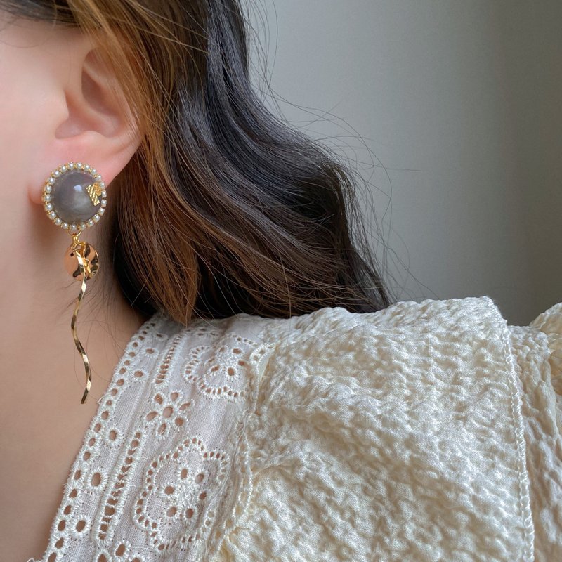 | 银河 | 耳环 - 耳环/耳夹 - 植物．花 银色