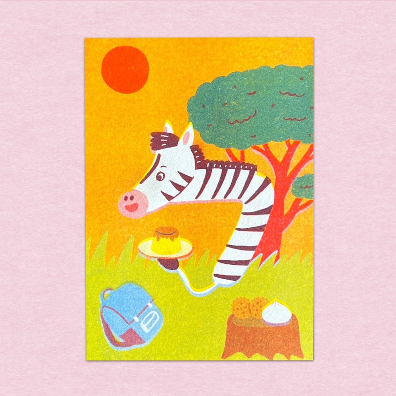 斑马的''ㄅ''/共学明信片/注音符号/孔版印刷 - 卡片/明信片 - 纸 多色