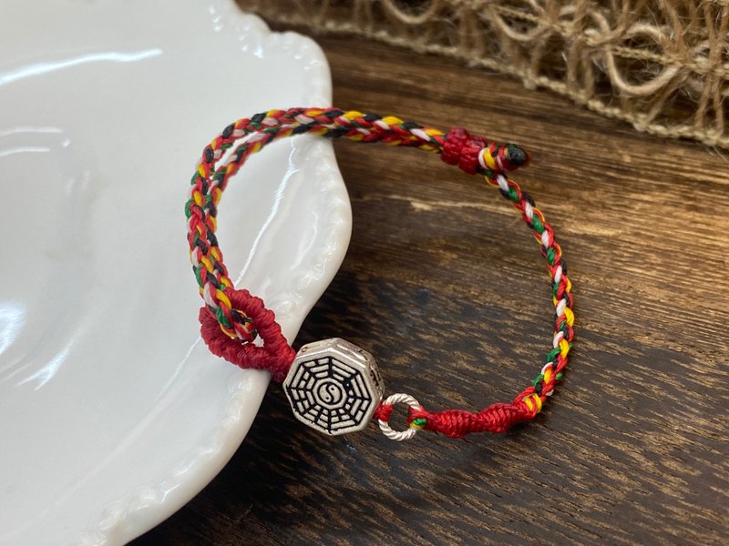 八卦/出入平安编绳手链 宝宝手链 亲子手链  五行 避邪 开运 平 - 手链/手环 - 纯银 