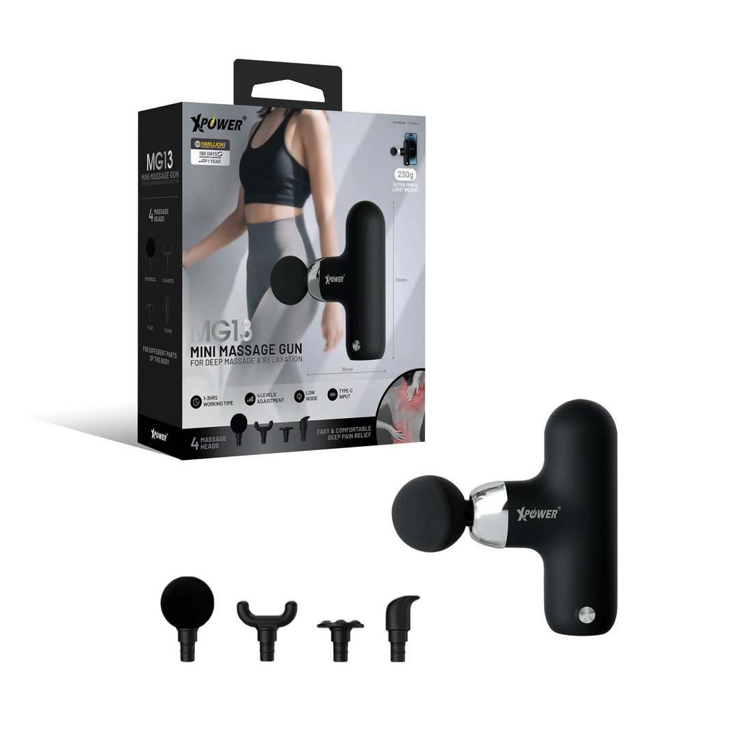 XPower MG13超迷你按摩枪 - 运动/健身用品 - 其他金属 黑色