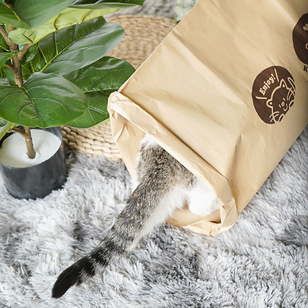 【日本CattyMan】沙沙牛皮纸隧道+逗猫棒套装 - 玩具 - 纸 