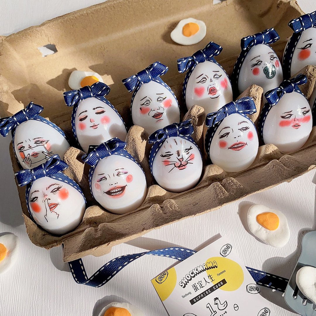 【新年礼盒】蛋定出奇蛋 12入惊喜包 - 化妆包/杂物包 - 聚酯纤维 蓝色