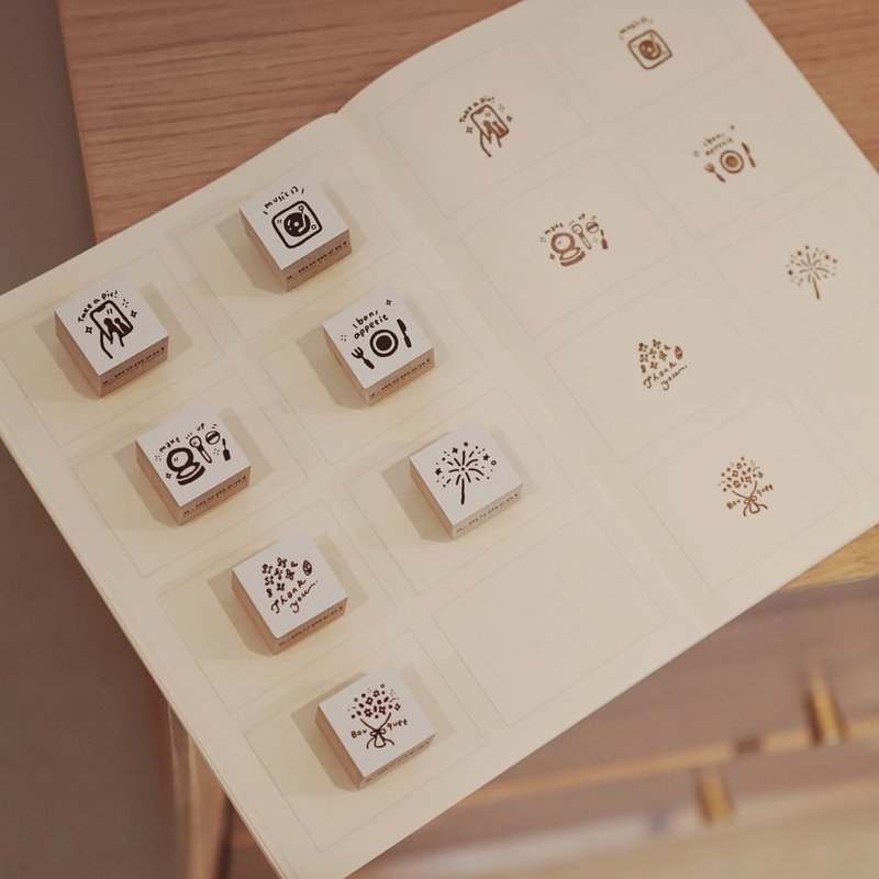慢生活印章Vol.3 原创日程规划清新手帐木质装饰拼贴打卡 - 印章/印台 - 木头 卡其色