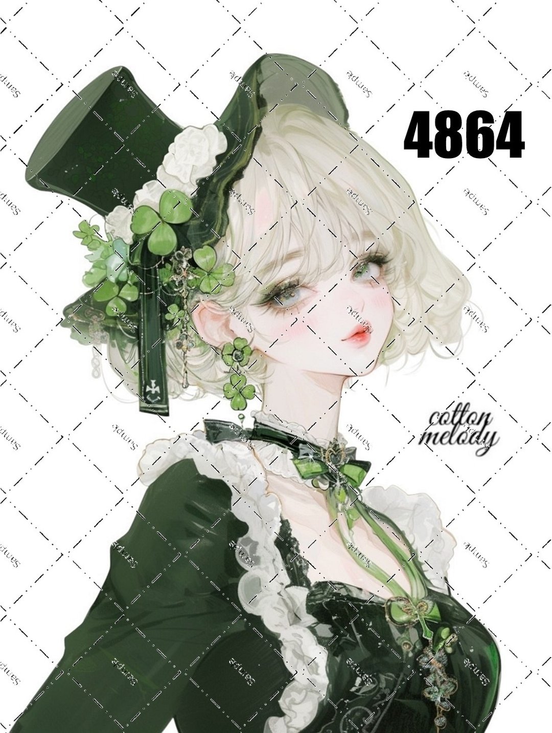 original sticker no.4864 人物贴纸 原创贴纸 原创人物贴纸 装饰贴纸 cotton melody - 贴纸 - 纸 