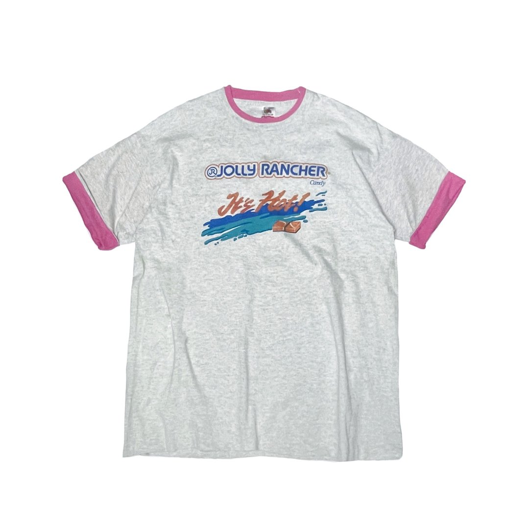 90s 古着两色拼接Jolly Rancher T-shirt - 男装上衣/T 恤 - 棉 多色