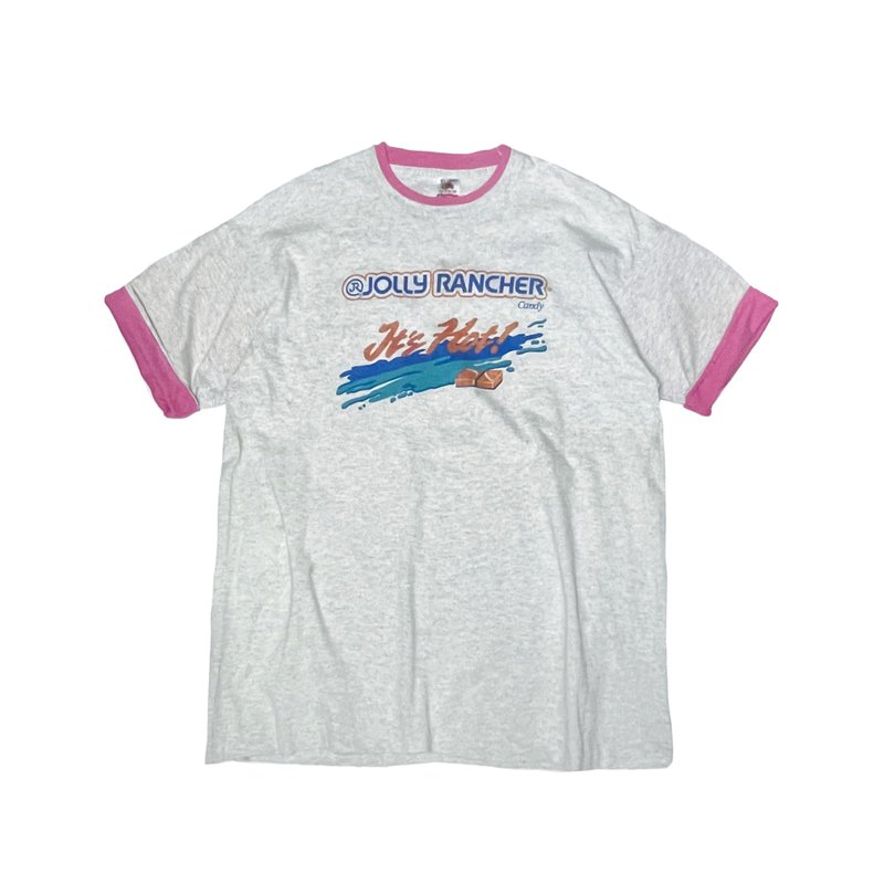 90s 古着两色拼接Jolly Rancher T-shirt - 男装上衣/T 恤 - 棉．麻 多色