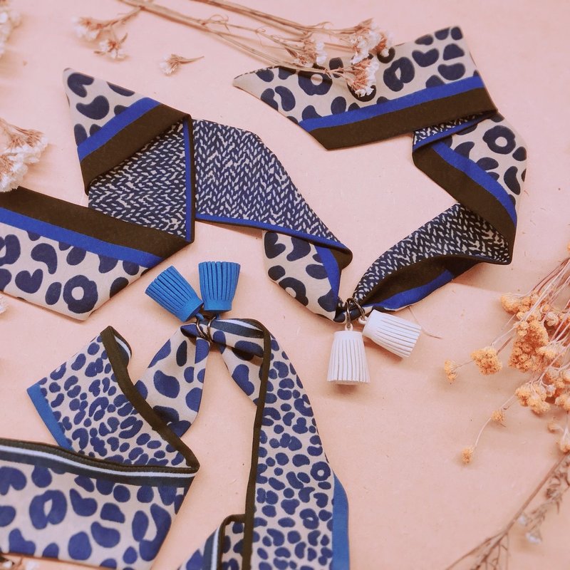 流苏项链 / 缺失症候群 ( 2色 ) - 项链 - 棉．麻 蓝色