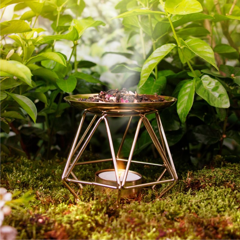 蜡烛扩香器茶香炉 - 蜡烛/烛台 - 其他金属 金色