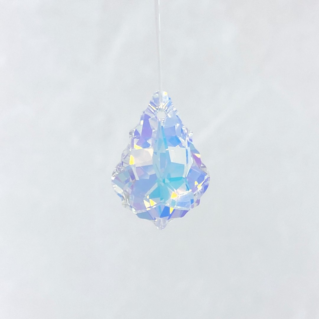 Edith & Jaz • Swarovski巴洛克水晶吊坠挂件(一组四颗) - 摆饰 - 玻璃 白色