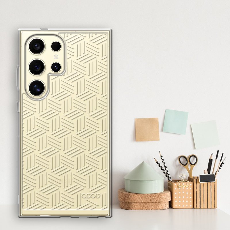 Samsung Galaxy S24/S23/S22系列 浮雕感防震双料手机壳-斜格纹 - 手机壳/手机套 - 其他材质 多色