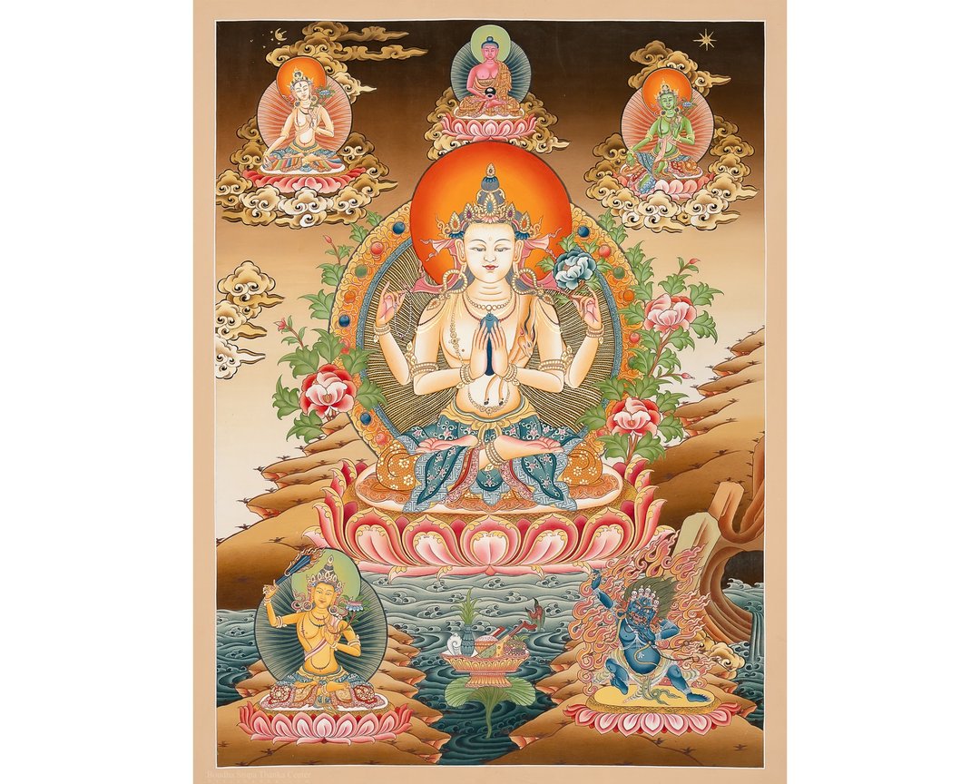 观音菩萨- 爱与治愈的光辉 – 慈悲佛陀 - A90508 - 墙贴/壁贴 - 其他材质 多色