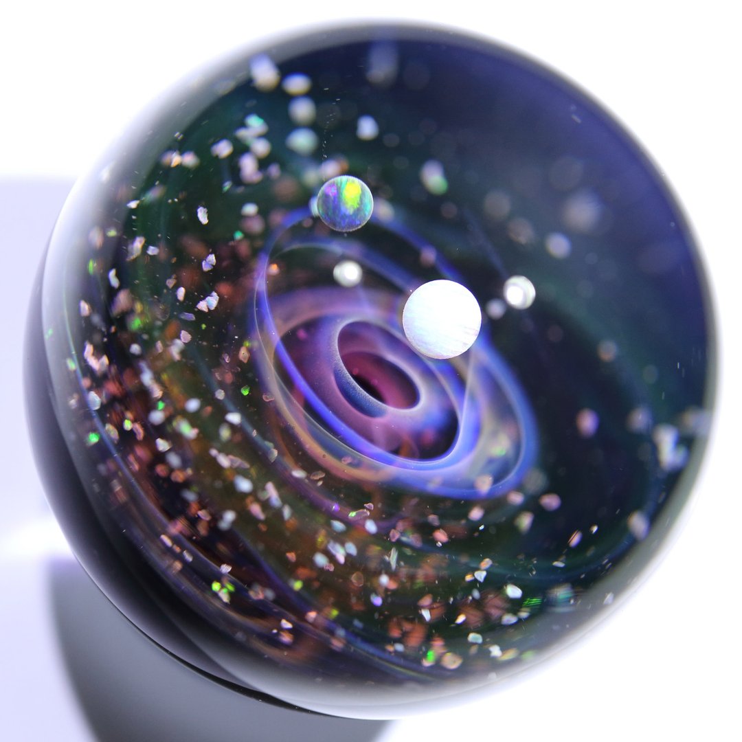 44mm 宇宙玻璃球摆设 no.M167 - 摆饰 - 玻璃 紫色