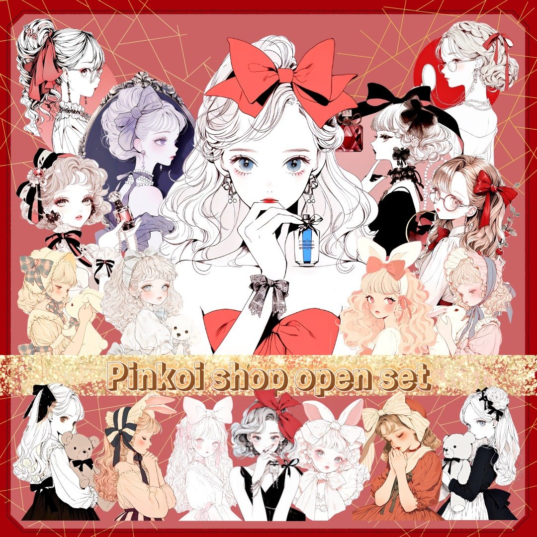 Pinkoi 商店开幕纪念限定设计套组 - 贴纸 - 纸 