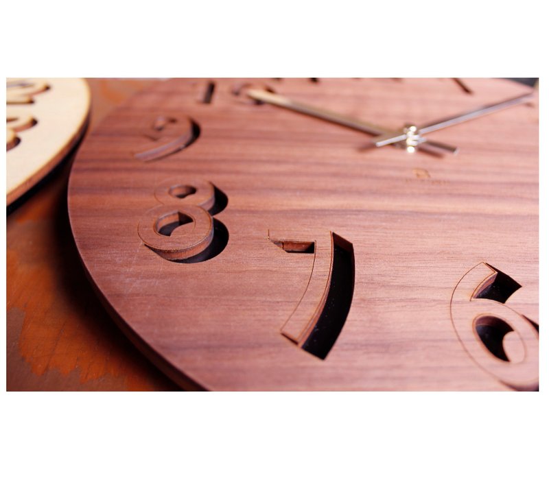 日本 yamato japan BLOCK手作木制立体感壁挂时钟 共四种可选 - 时钟/闹钟 - 木头 