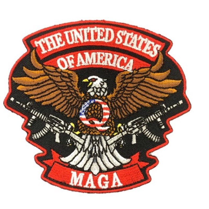 美国 爱国老鹰 MAGA PATCH 让美国再次伟大 刺绣袖标 布标 布贴 - 徽章/别针 - 绣线 多色