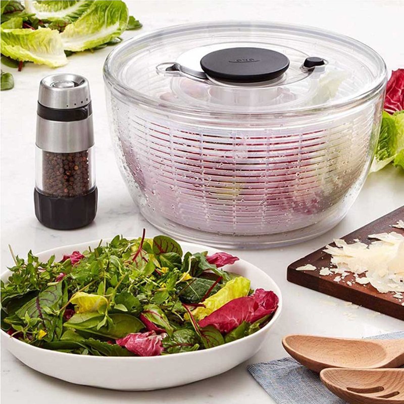 OXO 按压式蔬菜香草脱水器V4 - 厨房用具 - 塑料 透明