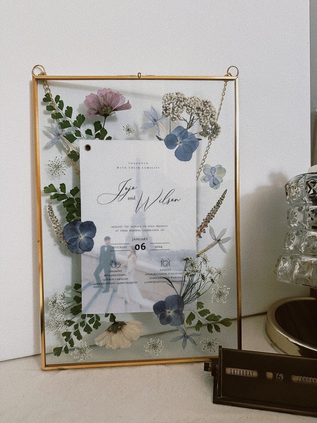 The Far Afield 客制化婚礼请帖相框 - 喜帖 - 植物．花 蓝色