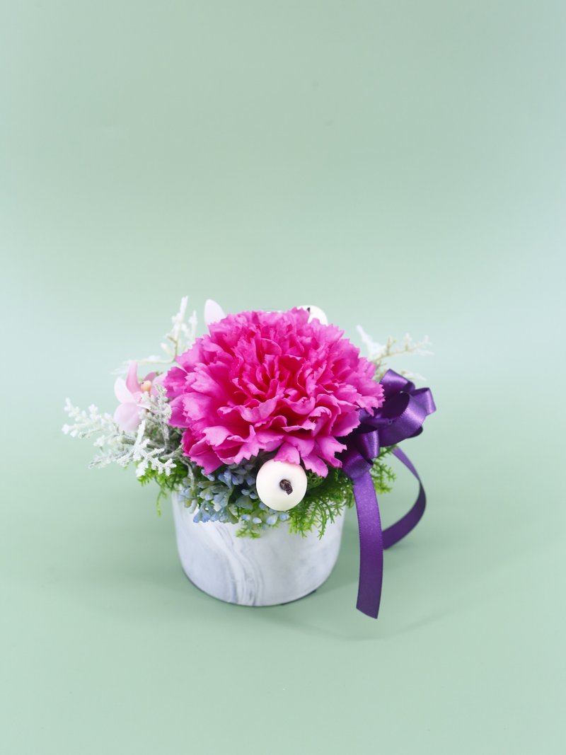 特级拟真紫康乃馨香氛花礼/拟真花/人造盆栽/母亲节/送礼/礼物 - 植栽/盆栽 - 其他材质 紫色