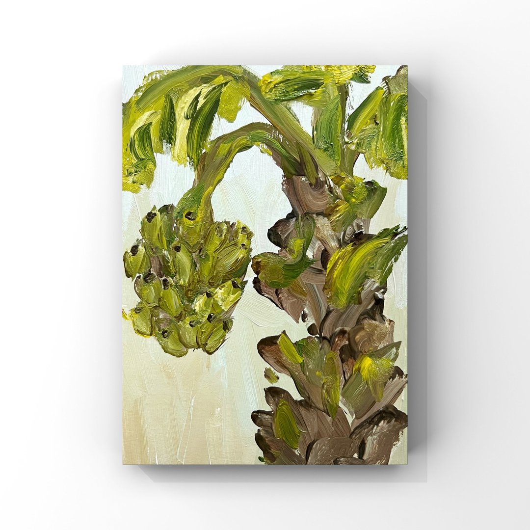 香蕉画香蕉树与水果艺术香蕉棕榈艺术香蕉叶草 - 海报/装饰画/版画 - 其他材质 绿色