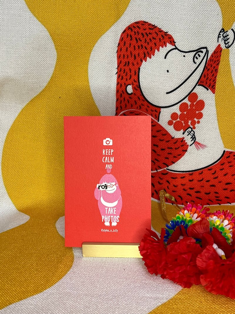 香港原创alpha and Billy Cassie妹明信片 - 卡片/明信片 - 纸 红色
