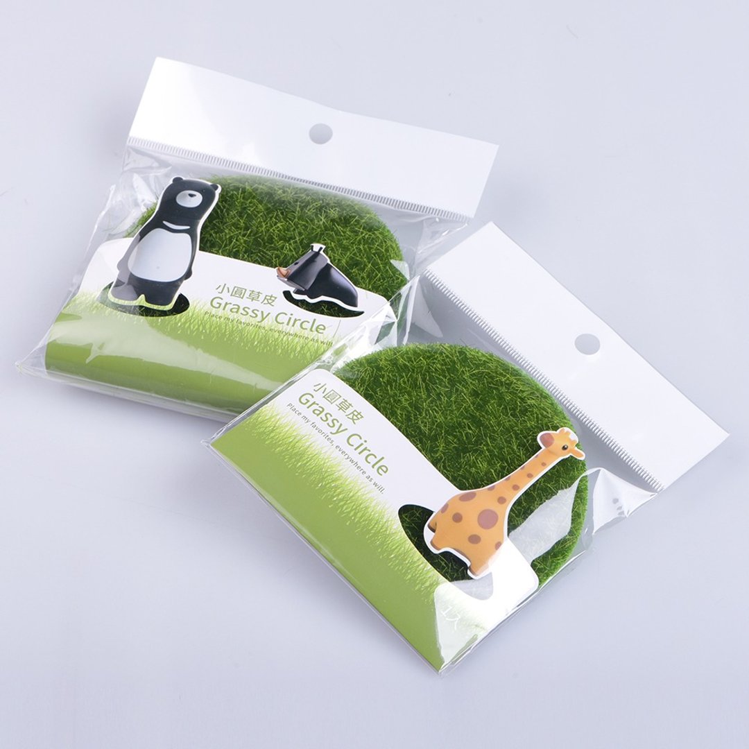 摆饰配件-Grassy Circle小圆草皮(3入) 让公仔也有自己的地盘 - 玩偶/公仔 - 其他人造纤维 绿色