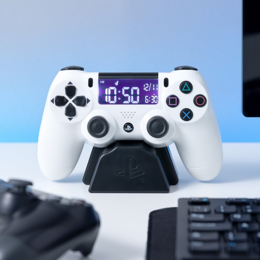 【生日或毕业礼物】官方授权Playstation白色手掣造型闹钟 - 时钟/闹钟 - 塑料 白色