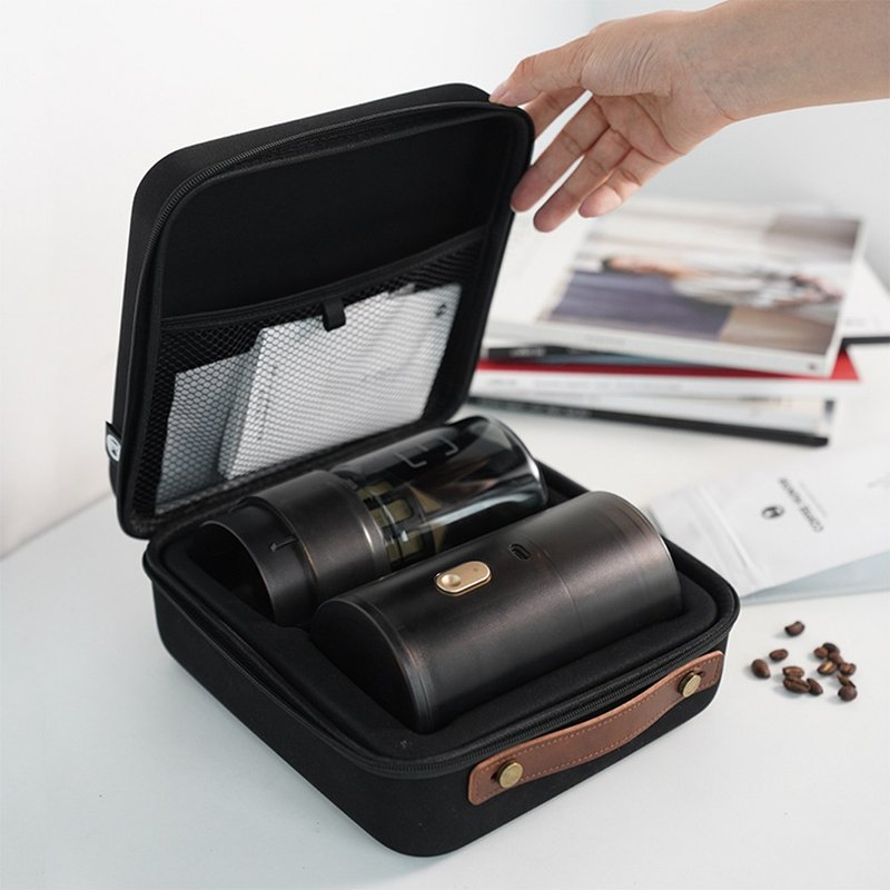 TIMEMORE 泰摩 123go研磨手冲一体机(镀钛E&B刀盘) 含便携包 - 咖啡壶/周边 - 其他材质 黑色