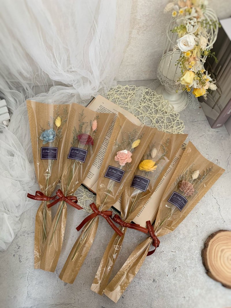 索拉花束 / 干燥花束 / 小花束 / 婚礼小物 - 干燥花/捧花 - 植物．花 卡其色