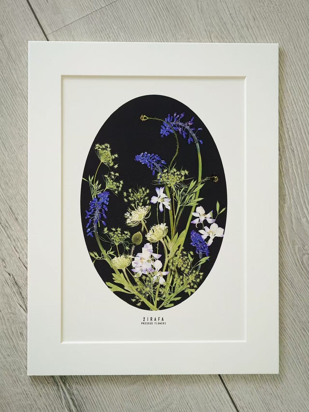 ŽIRAFA【风中的花】清冷感押花作品艺术微喷画家居装饰画芯 - 海报/装饰画/版画 - 纸 黑色