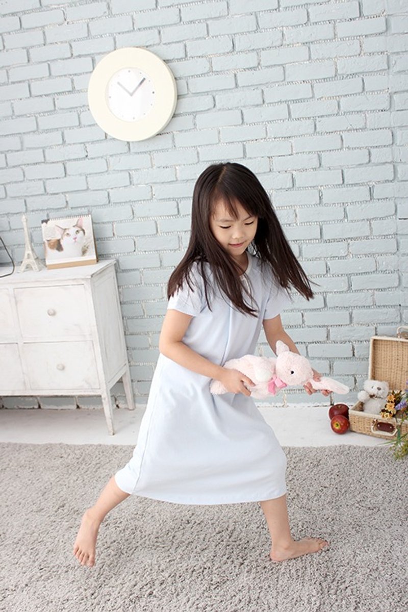 Viridity有机棉。粉嫩系公主连身裙-粉蓝 - 其他 - 棉．麻 蓝色