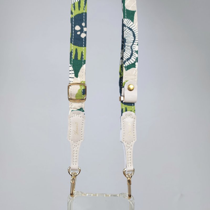 双扣背带-舒适1.8cm-谷音-棉麻舒适-山系穿搭好物 - 挂绳/吊绳 - 其他材质 绿色