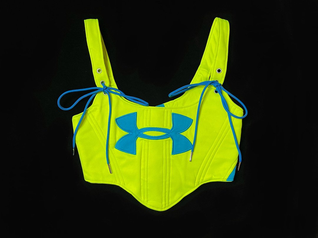 REGETHER 古着改制 sportswear 绑带马甲-Under Armour - 女装背心 - 棉．麻 黄色