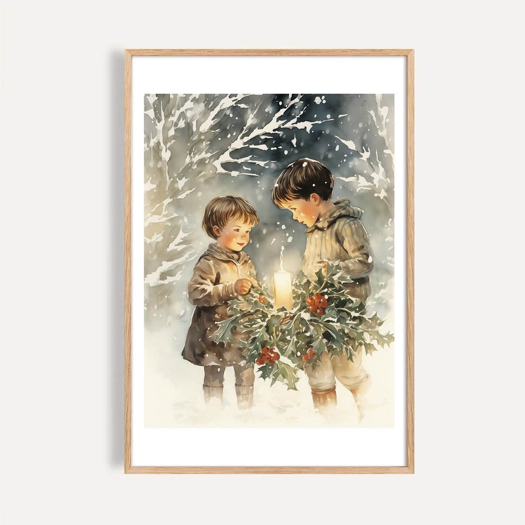 冬夜烛光 Winter Candlelight / 欢乐耶诞挂画 海报 无框画 - 海报/装饰画/版画 - 纸 